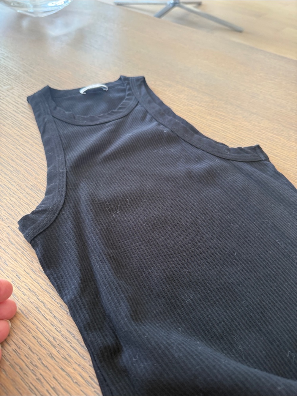 James Perse Black Ribbed Racerback Tank - Picture 4 of 5